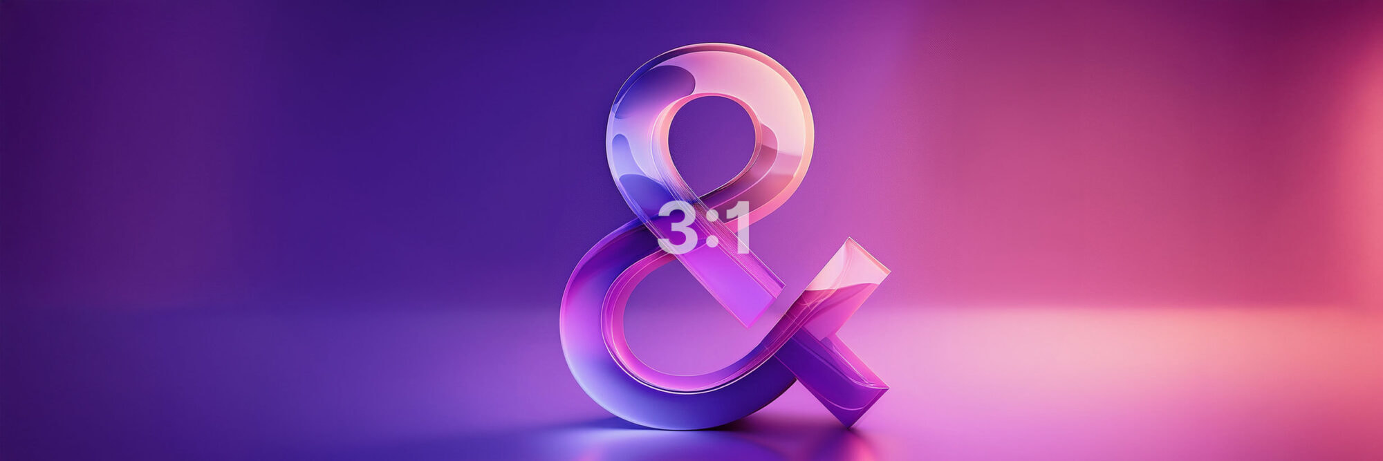 Ein farbiges dreidimensionales &-Zeichen